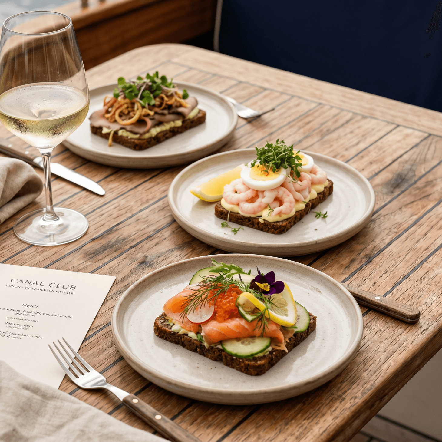 Open-faced sandwich